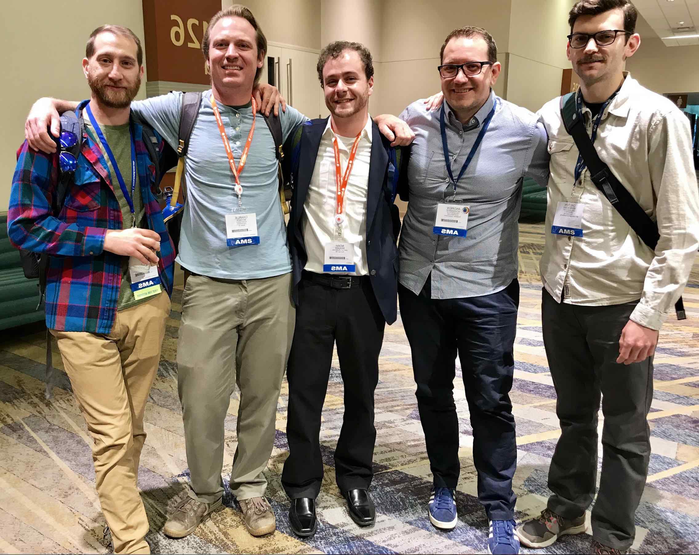 Five alumni in the hallway at the Phoenix AMS Annual meeting 2019