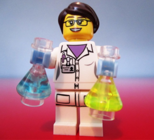 Lego scientist character