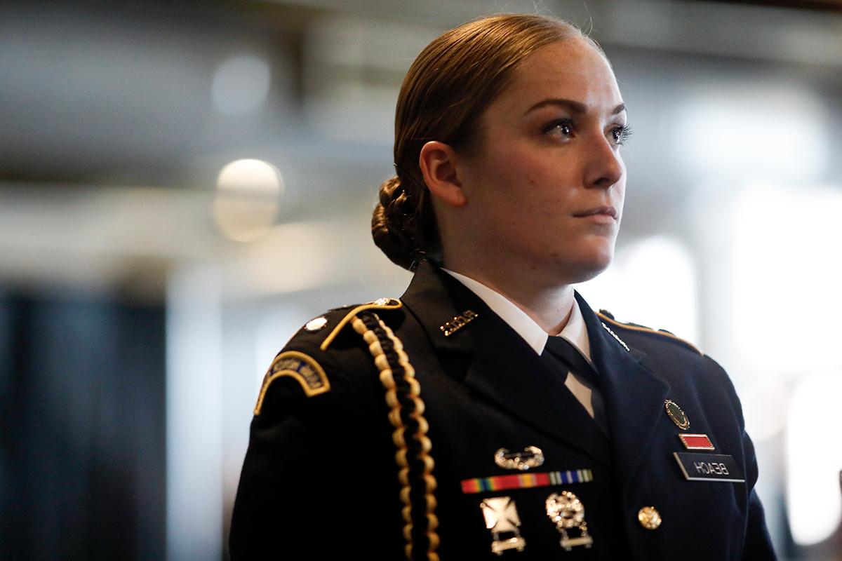 A female U.S. military veteran