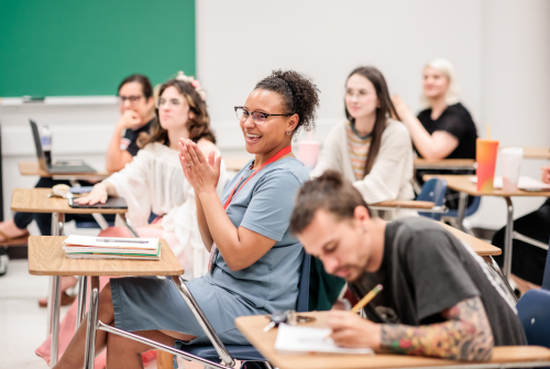 Students in a classroom