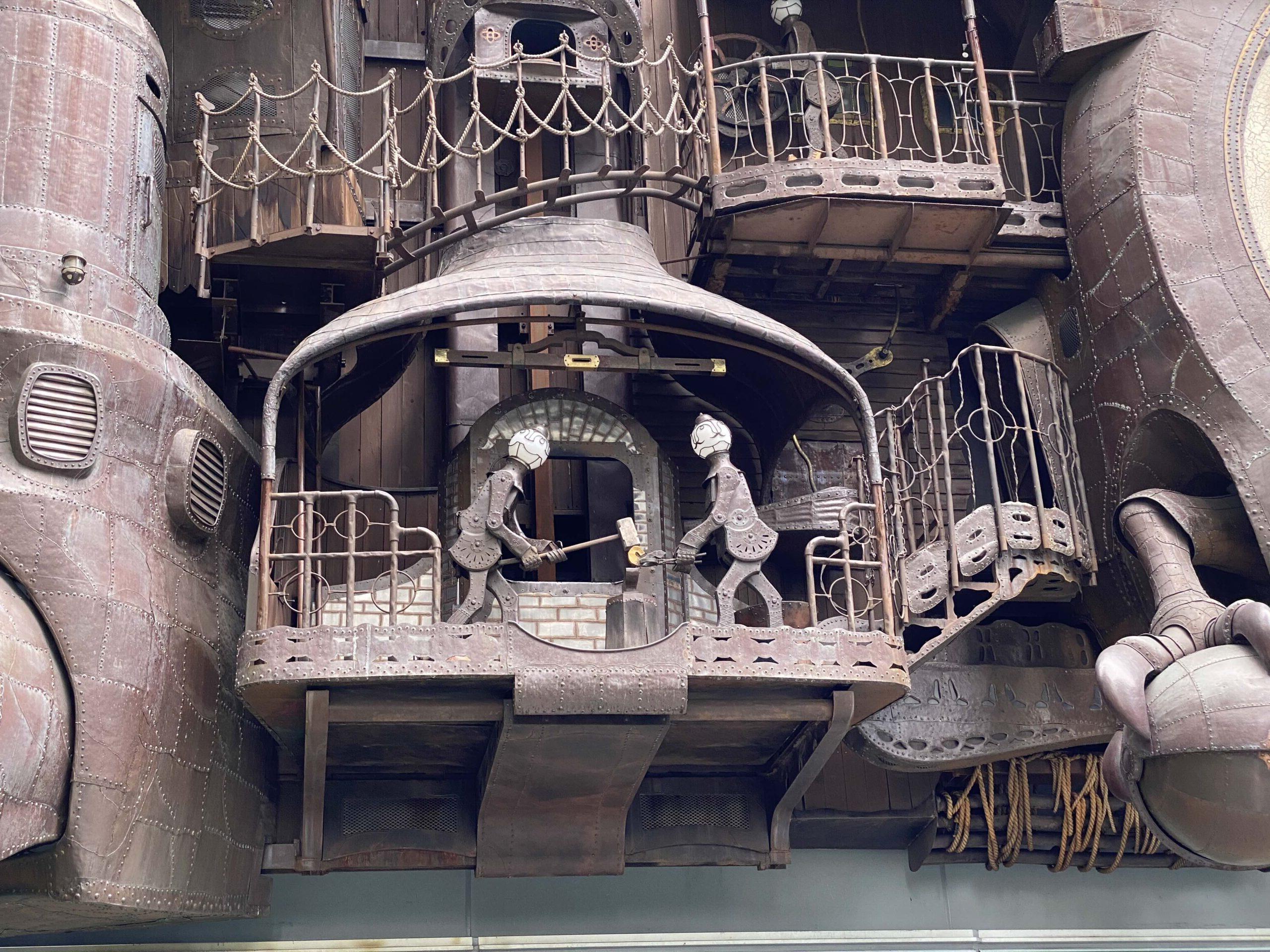 Giant Cuckoo Clock made of copper and steel in Tokyo, Japan